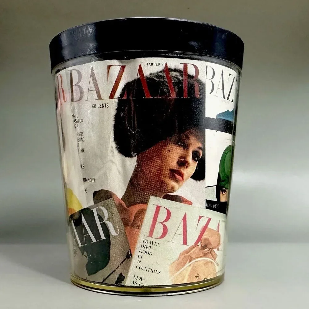VTG Late 1960s Harper’s Bazaar Magazine Cover Tumbler Fashion MCM Collectible
